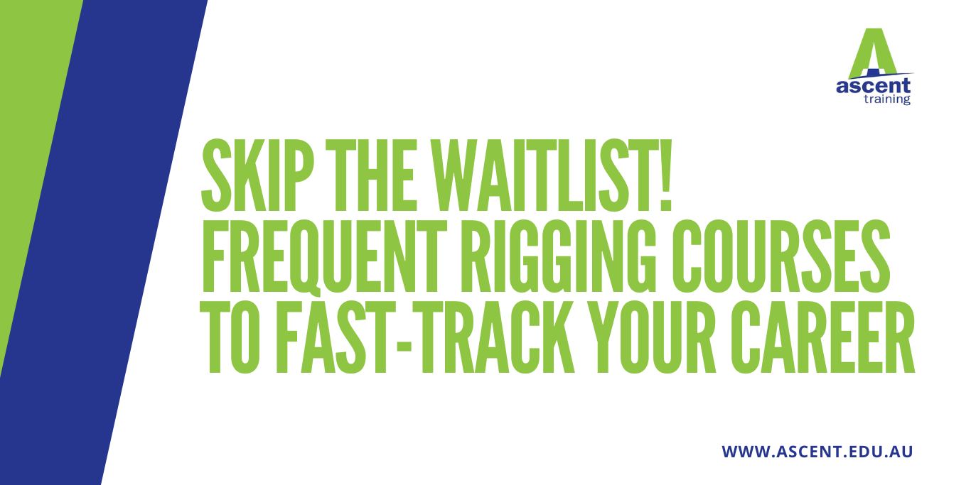 Skip the waitlist! Frequent rigging courses to fast-track your career