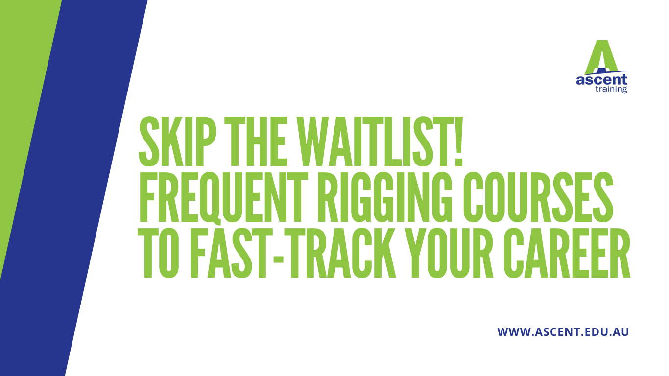 Skip the waitlist! Frequent rigging courses to fast-track your career